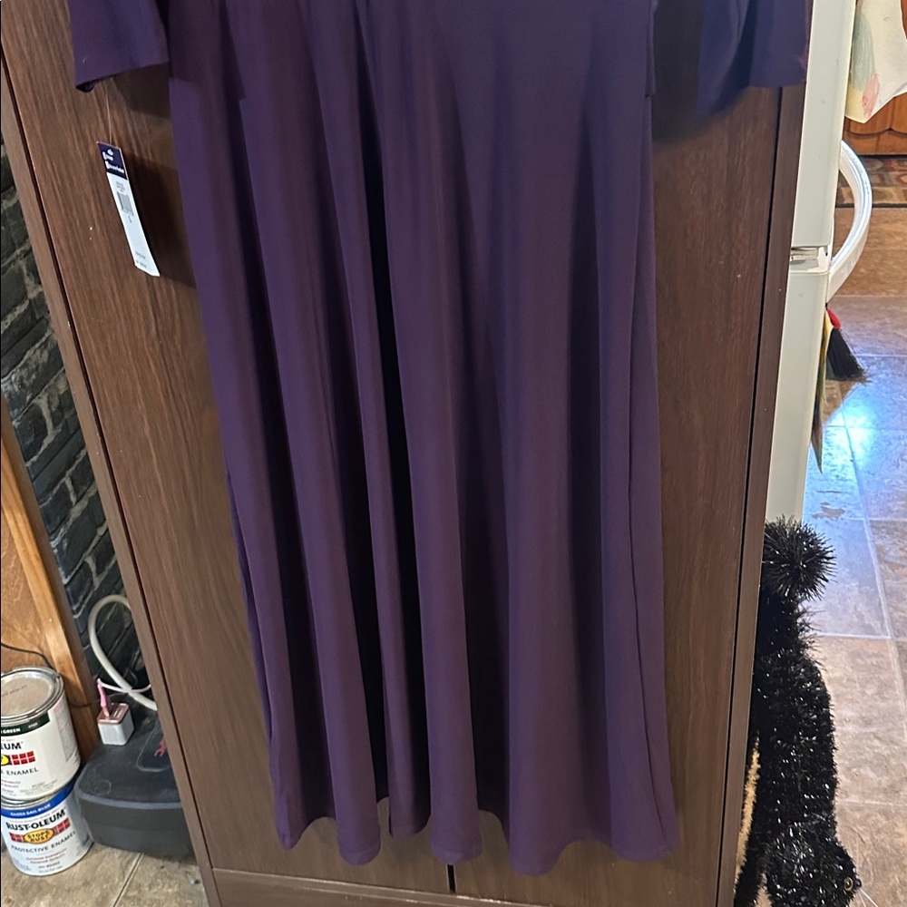 NWT Chaps Purple Dress in size lg - Picture 9 of 10